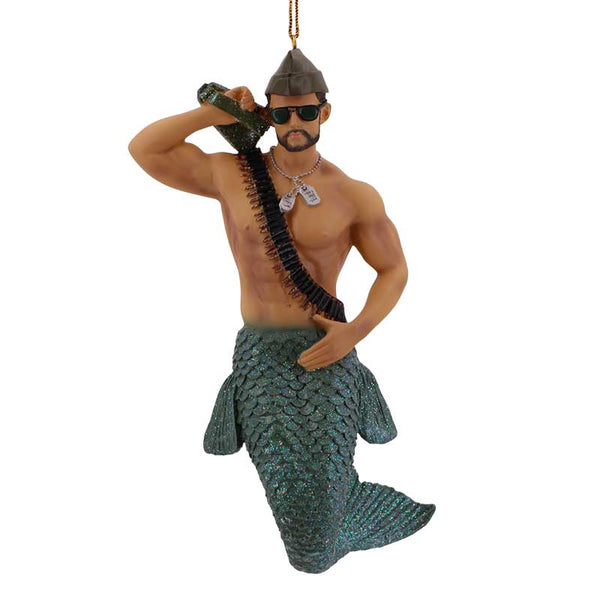 Fatigued Merman Christmas Ornament | December Diamonds | Coastal Gifts Inc