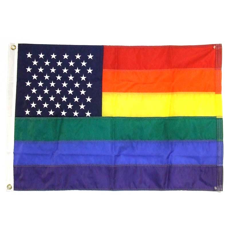 Nylon Old Glory Rainbow Flag 3 x 5