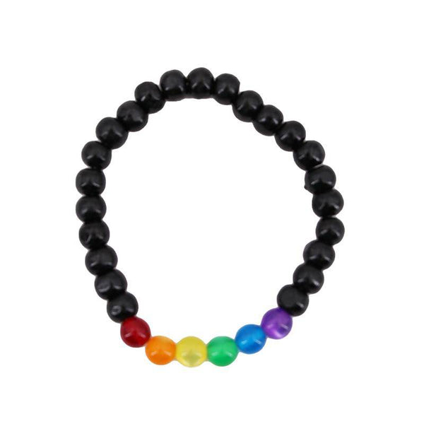 Black Stretch Wood Beaded Bracelet | Monster Trendz | Coastal Gifts Inc