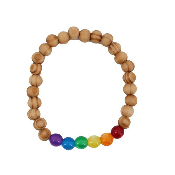 Brown Stretch Wood Bead Bracelet | Monster Trendz | Coastal Gifts Inc