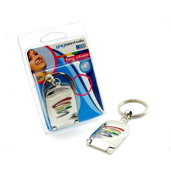 Rainbow Squiggle Mirror Keychain | Gaysentials | Coastal Gifts Inc