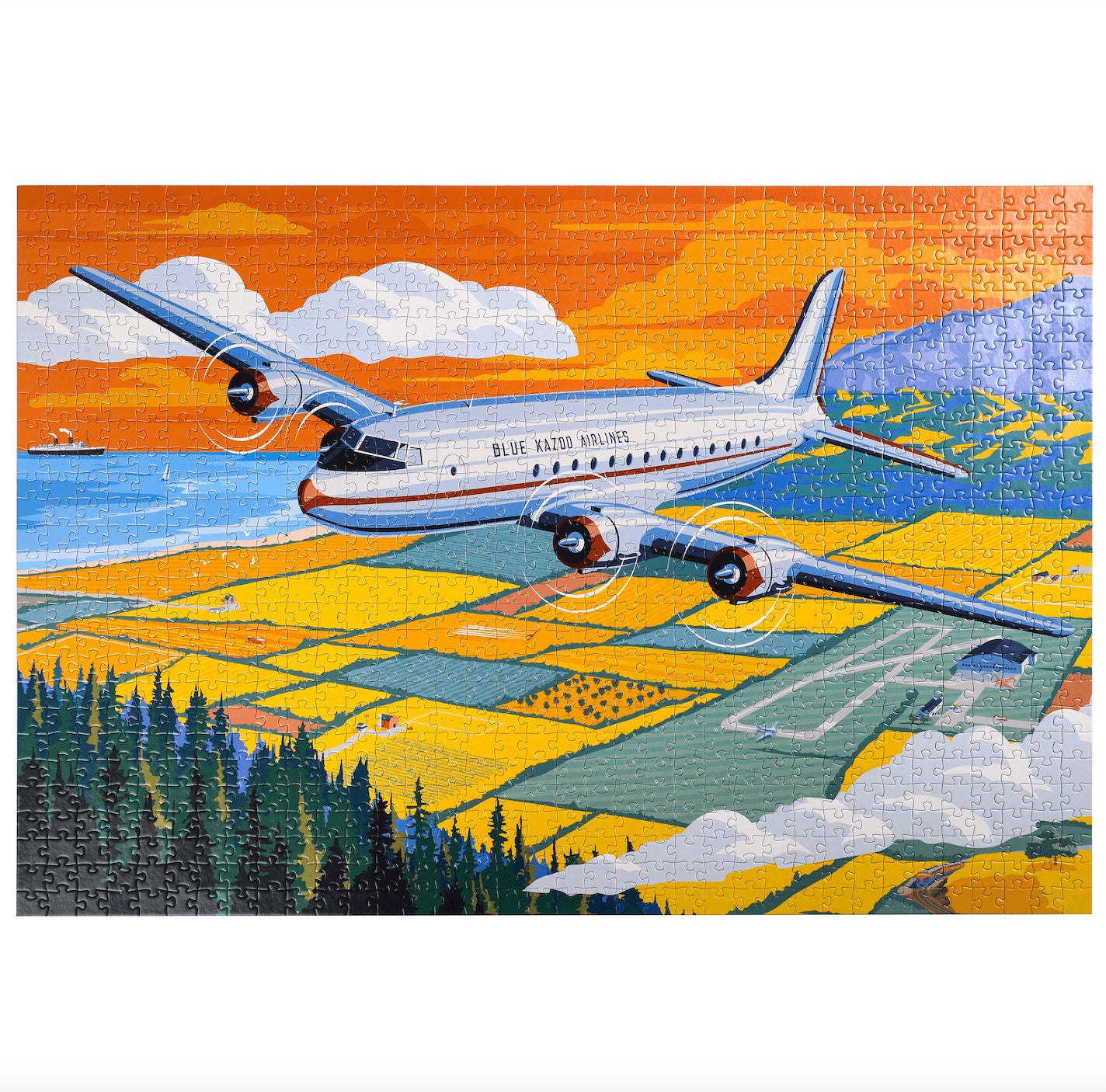 1000 piece Airplane  Vintage Travel Jigsaw Puzzle 