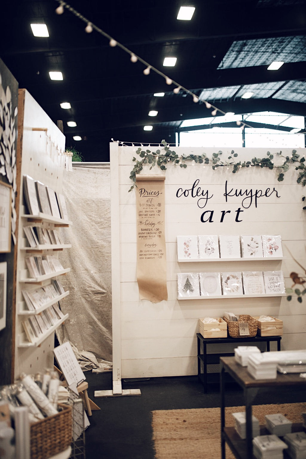 coley kuyper art booth at junk in the trunk vintage market