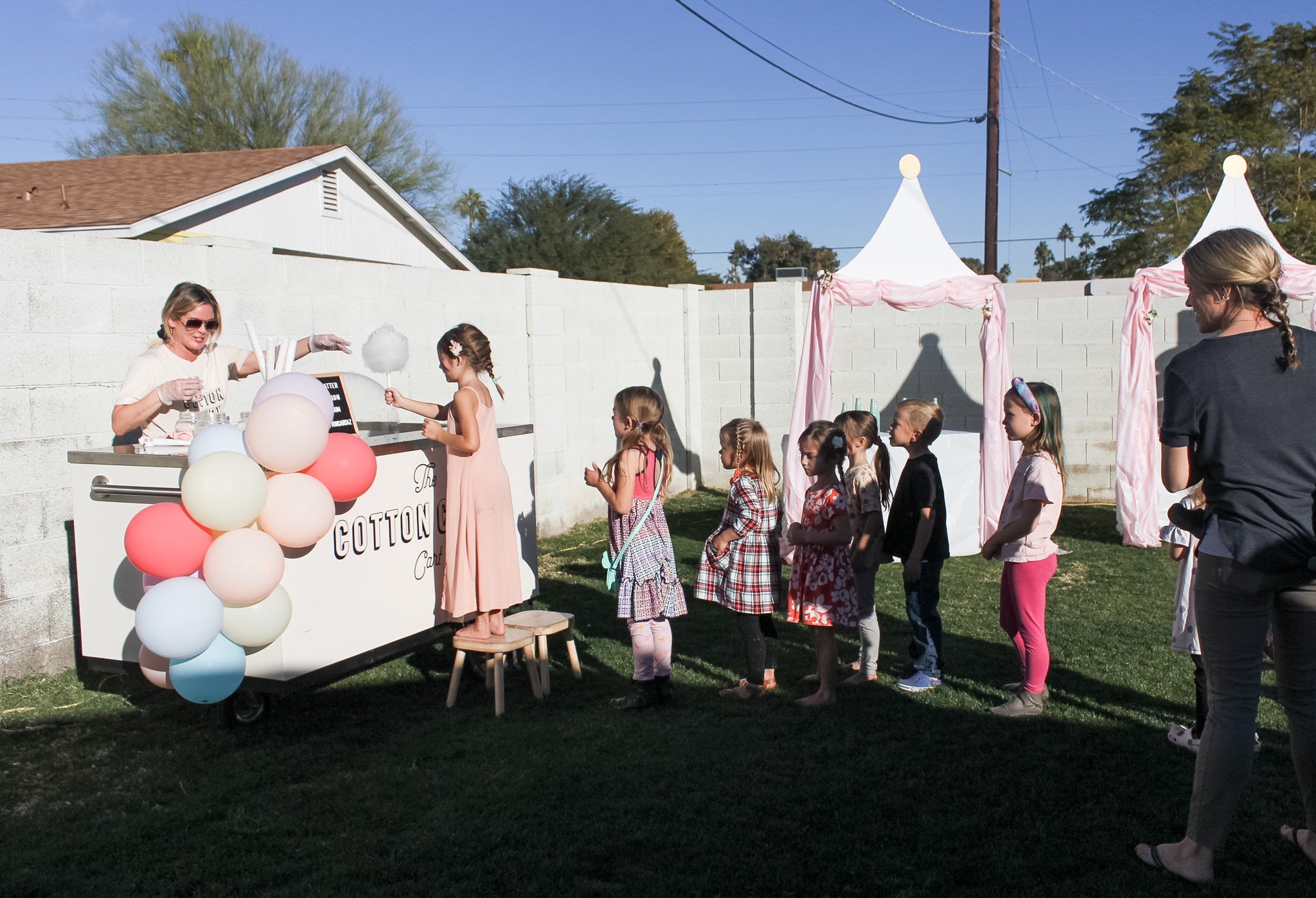 arizona cotton candy cart kids party