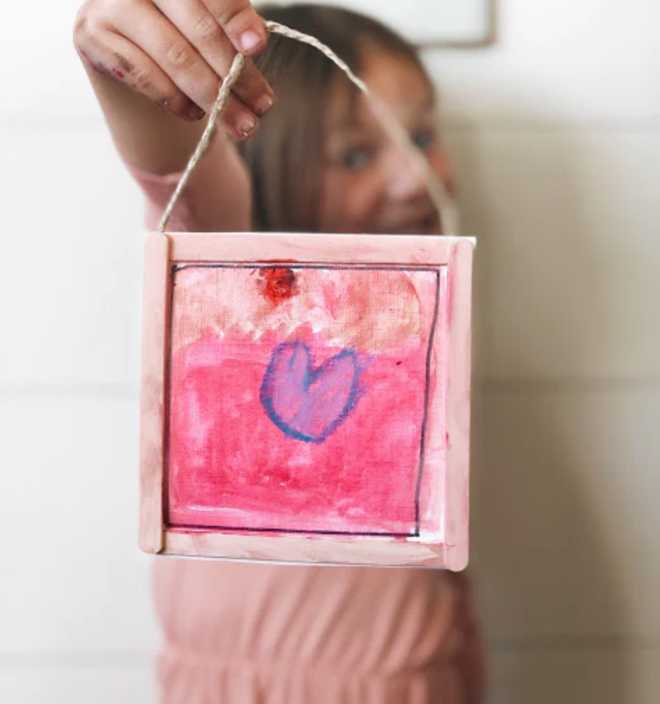 diy painting valentines craft for kids