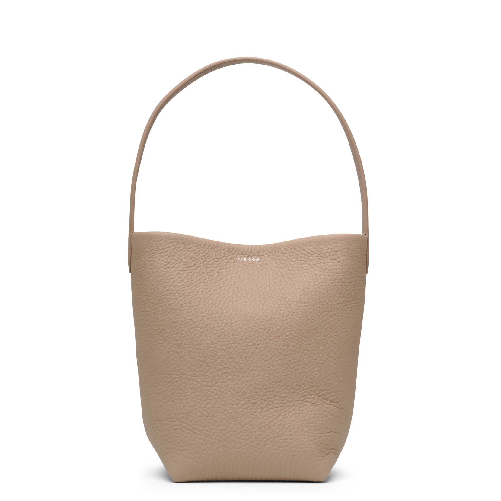 THE ROW SMALL N/S PARK TAUPE GRAIN LEATHER TOTE BAG