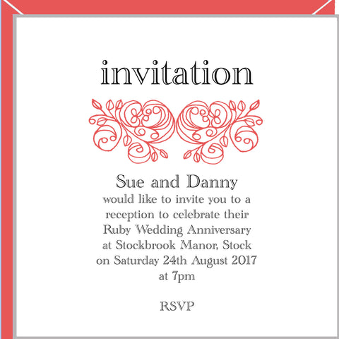  Personalised  Golden Wedding  Anniversary  invitations  