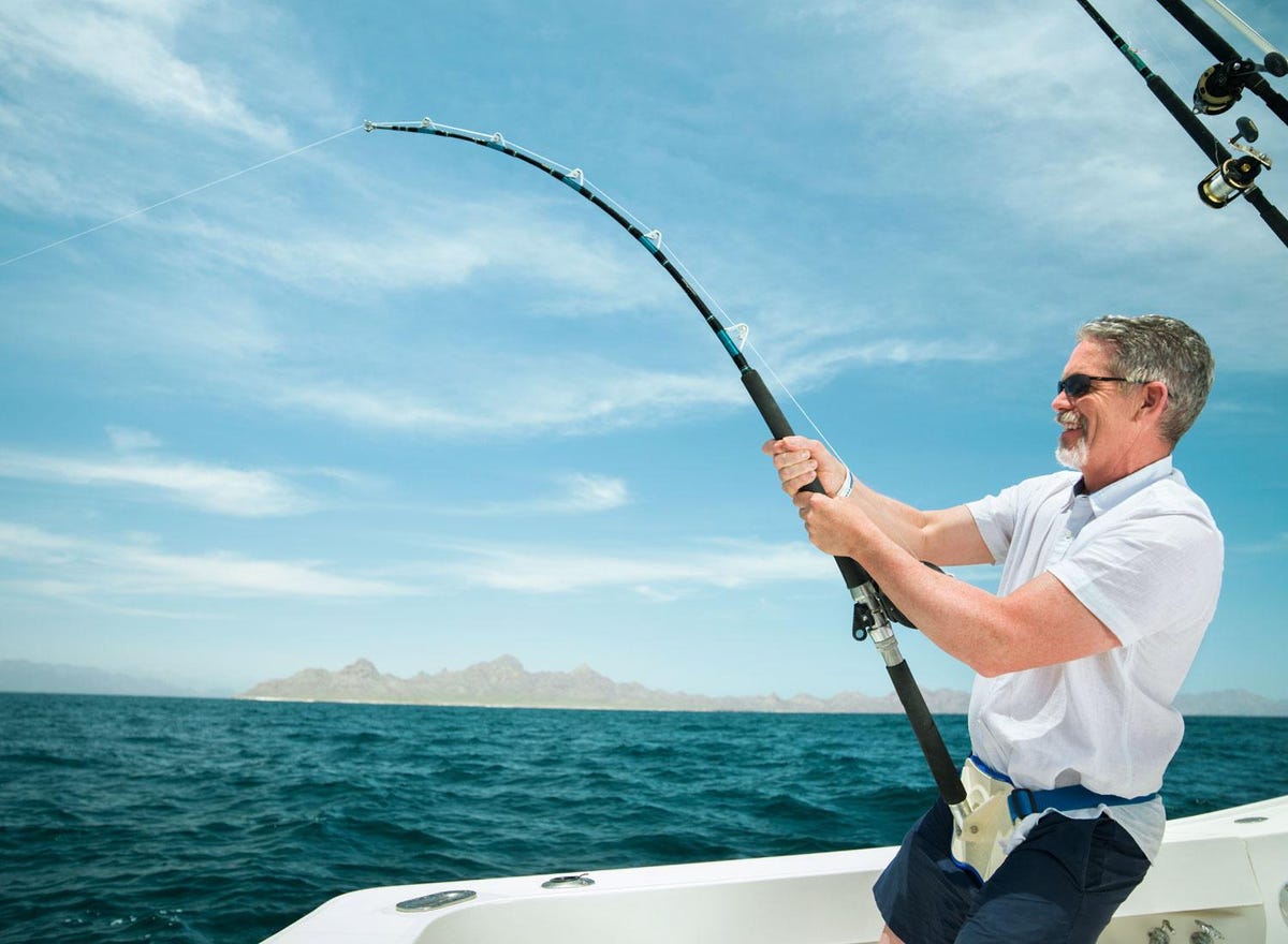 Man Fishing with Sunglasses - Solar Bat