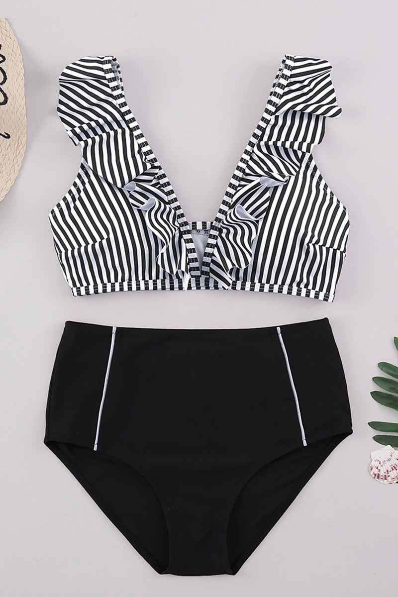 Florcoo Striped Two-piece Swimsuit