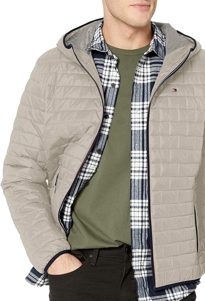 tommy hilfiger men's ultra loft sweaterweight quilted packable jacket