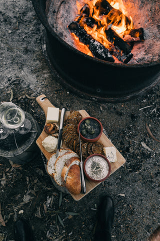 Deliciously different, a camping charcuterie board