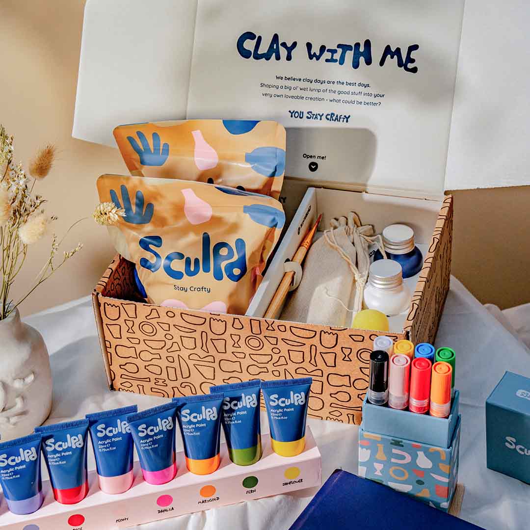 Ankorstore x Sculpd - Sculpd Pottery Kit and Floral Tones Paint Set