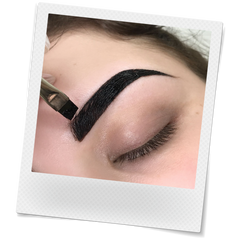 So Henna Brow Tint Applied On Client's Eyebrow