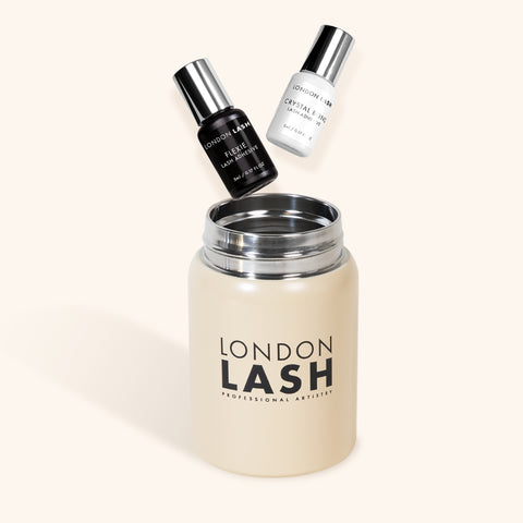 Air tight container for eyelash glue and eyelash extension glues