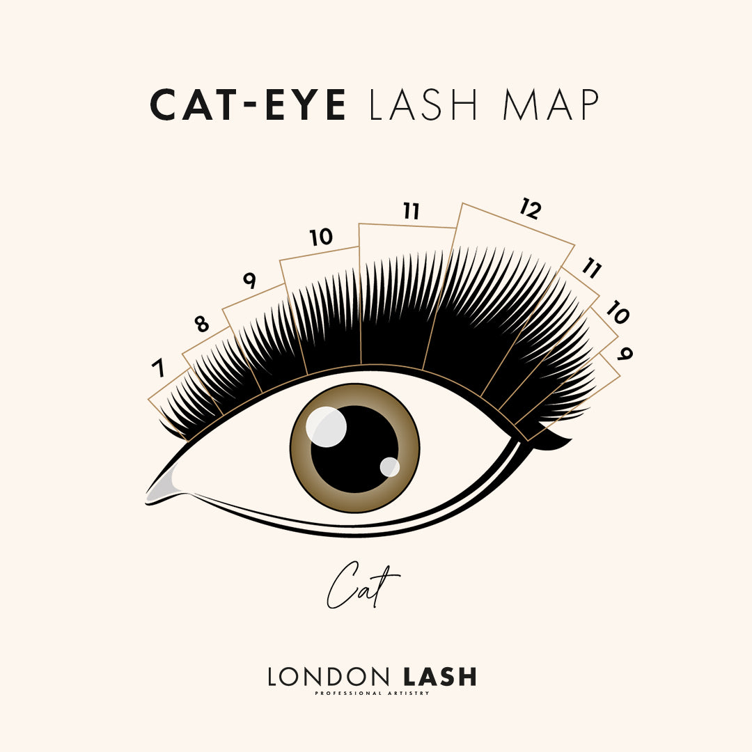 Lash mapping for Cat Eye Lashes