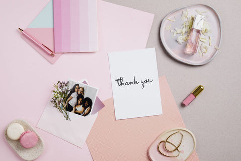Thank you note for Lash Technician who supported a women-owned business