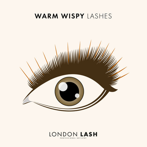 Autumn months inspired Wispy lashes for wedding lashes