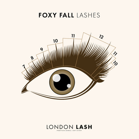 Autumn months inspired Fox style lashes for wedding lashes