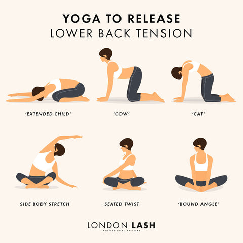Yoga poses for Lash Technicians to relieve lower back pain