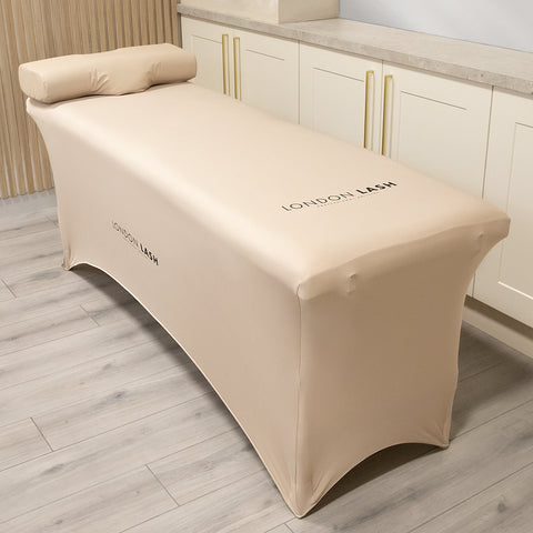 Beauty bed with lash bed cover