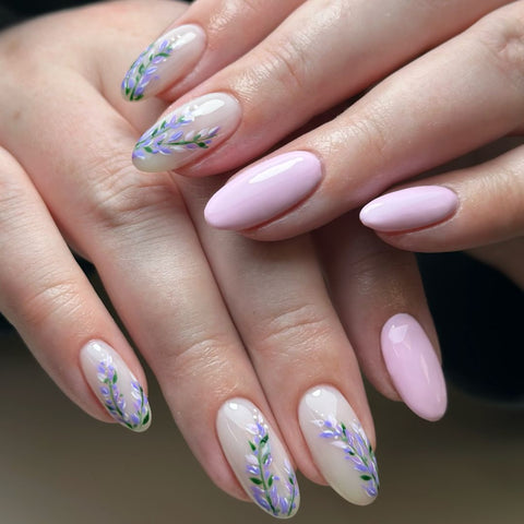 Spring floral nail art by Nail Technician