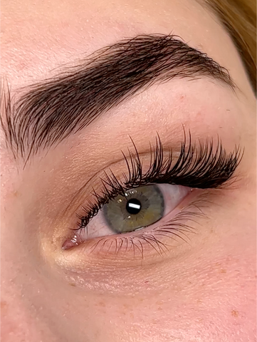 Close-up of Angel lashes set of eyelash extensions