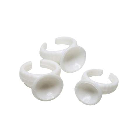 Disposable glue rings for eyelash extension glue