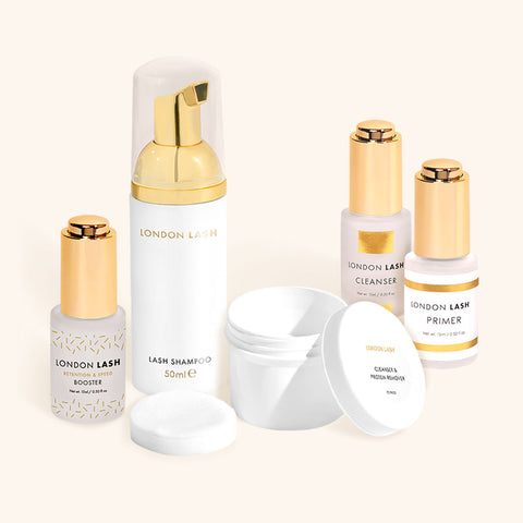 Collection of eyelash extension pretreatment products