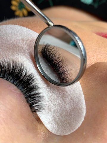 lash extension mirror, under eye patches, eyepatches, volume lashes, classic lashes, lash extensions, eyelash extensions