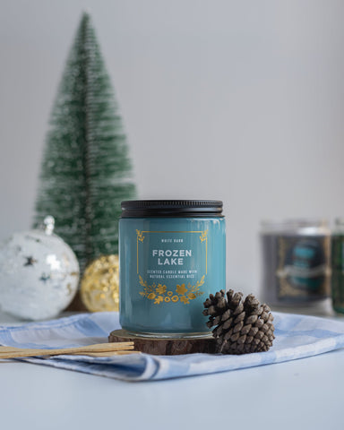 Christmas scented candle for salon decor in a beauty room