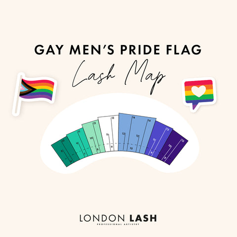 Gay Men's Pride flag lash map