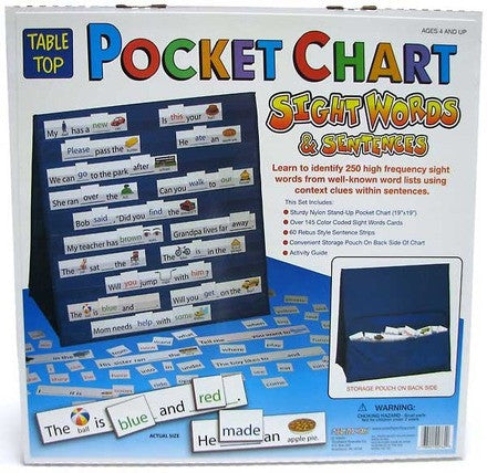 Smethport Tabletop Pocket Chart Sight Words