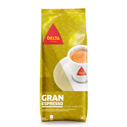 Delta Cafés - Café en Grano Angola - 1 Kg - Intensidad 8 - Mezcla