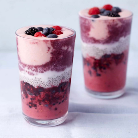 Layered Berry Smoothies