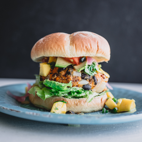 Avocado Black Bean Burger