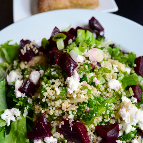 Beet, Feta cheese and Quinoa Salad