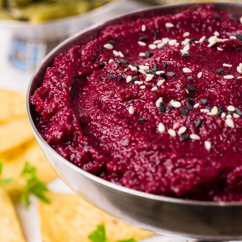 raw beet greek yogurt dip