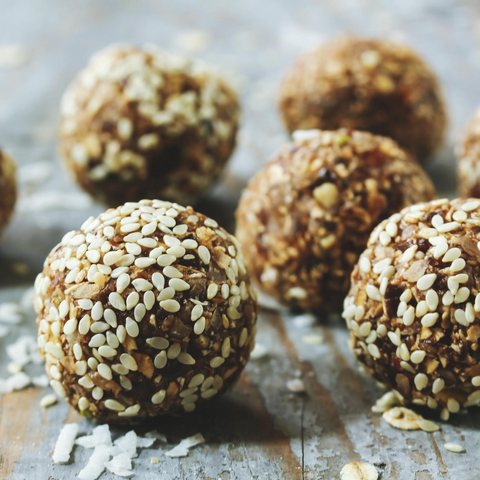 tahini and peanut butter protein ball bliss ball