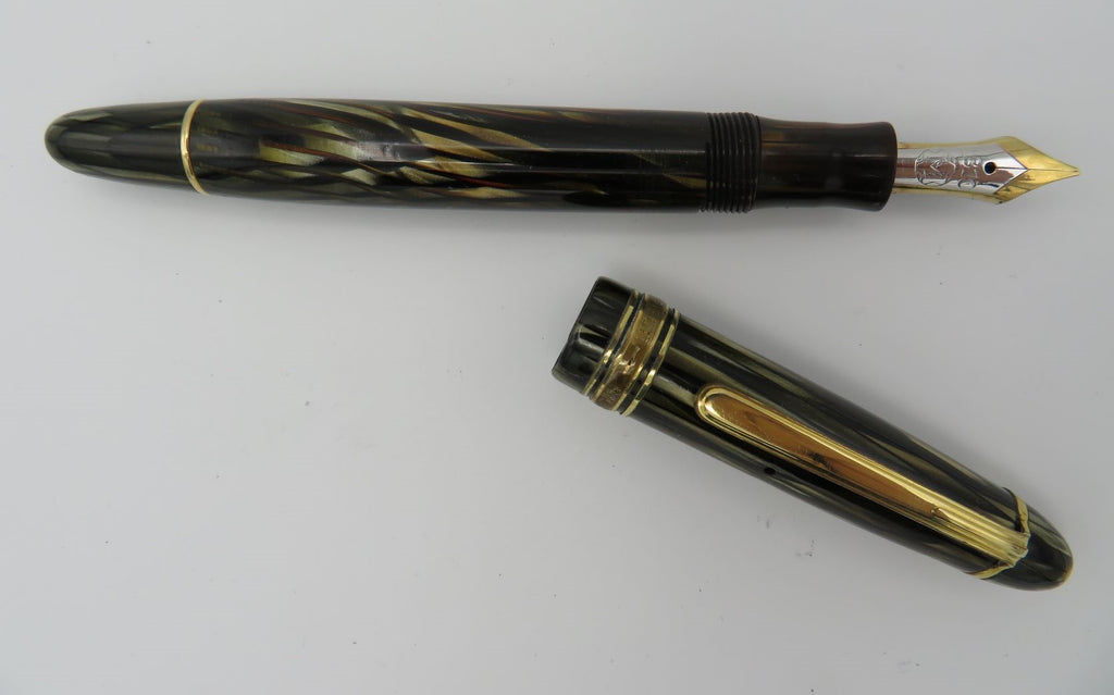 Montblanc 149 Celluloid silver rings vintage fountain pen – Pen