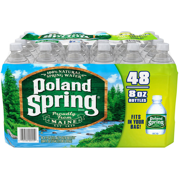 Poland Spring Water, 8 Fl Oz (Pack of 48)