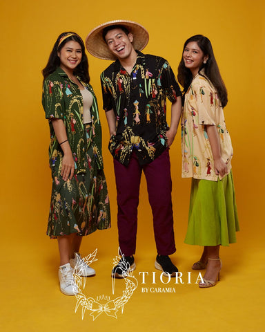 Elegant heritage-inspired apparel by Tioria by Caramia, featuring traditional Indonesian motifs, perfect for holiday gifting