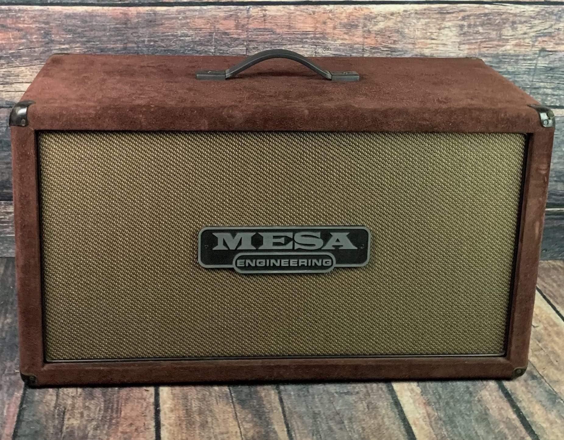 Used Mesa Boogie 2x12 2fb 140w 8ohm Speaker Cabinet Burgundy Suede