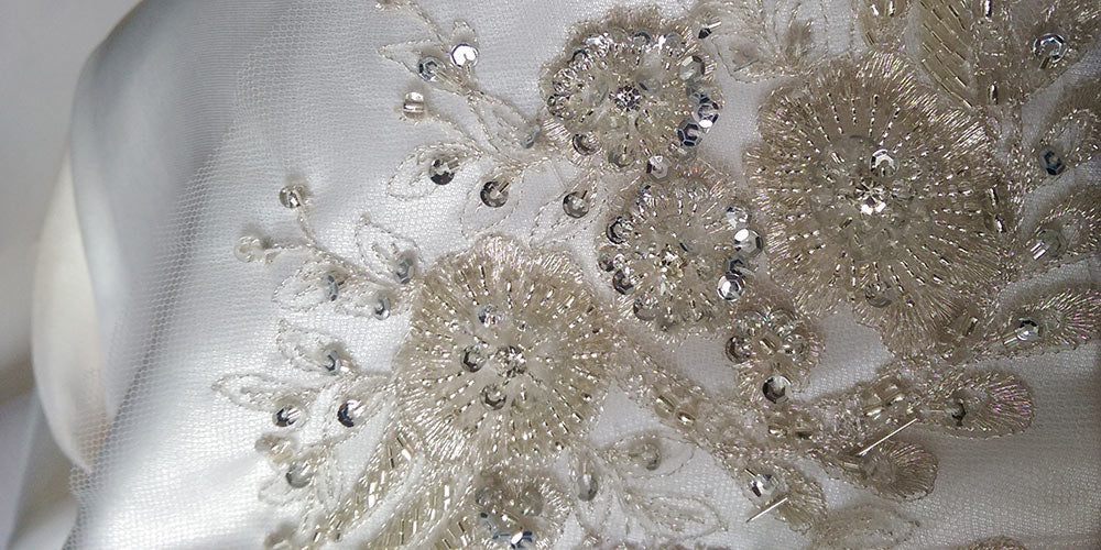 Couture beading work done by Taline