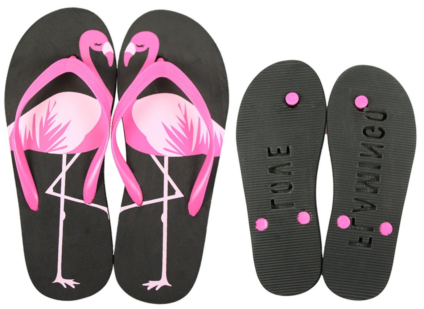 womens flamingo flip flops