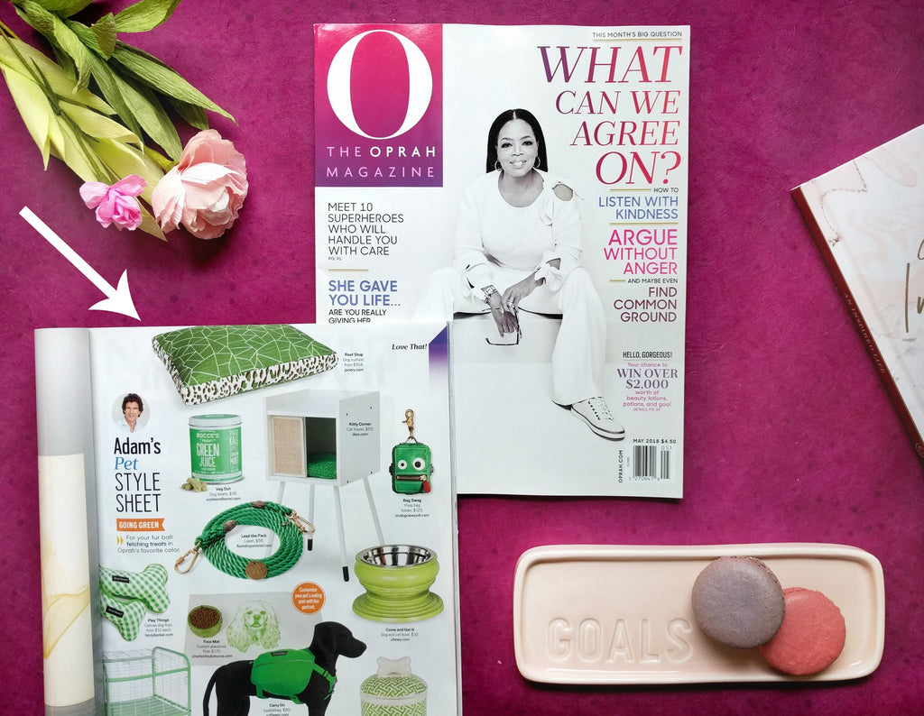 Janery Designer Dog Bed Emerald in Oprah Magazine