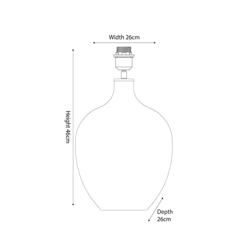 Bute Clear Bubble Glass Table Lamp Base