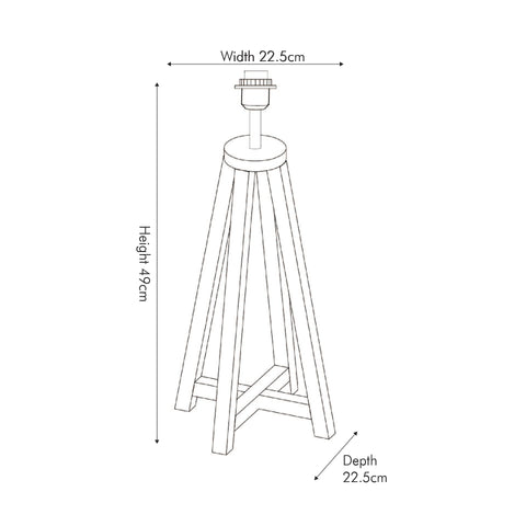 Margate Grey Wash Wood Table Lamp Base