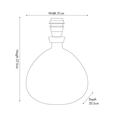 Abelia Clear Recycled Glass Table Lamp Base