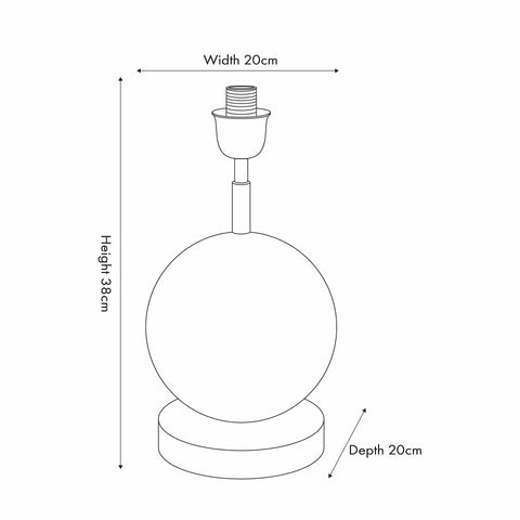 Sansa Sage Enamel Table Lamp Base