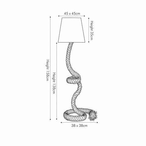 Dacre Rope Knot Floor Lamp